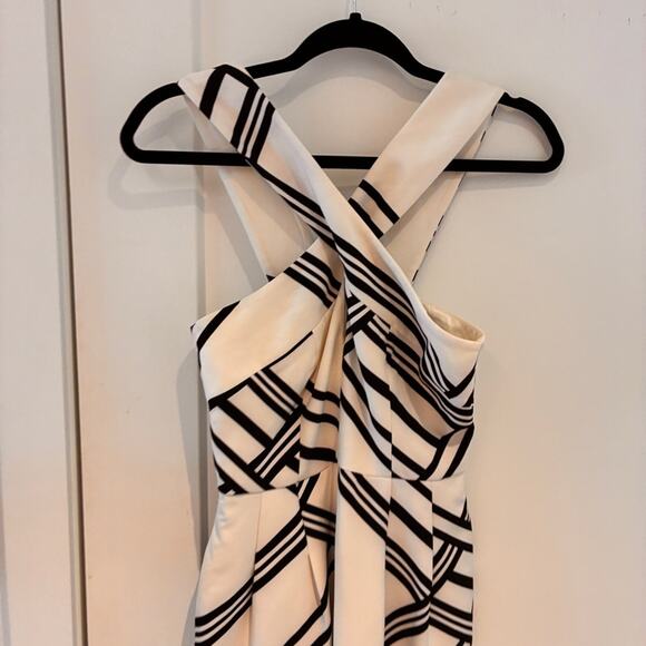 KEEPSAKE the Label Cross Neck Halter Geometric Print Jumpsuit XXS - Picture 2 of 12